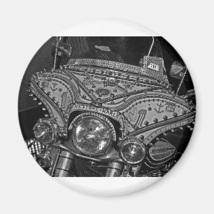 Rhinestone Harley in s/w Magnet