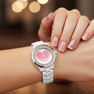 Rhinestone-Liebesherz-Uhr für Damen zum Valentinst Armbanduhr