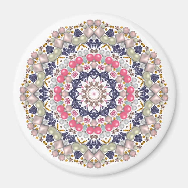 Rhinestone, Sequenzen, Konfetti Magnet (Vorne)