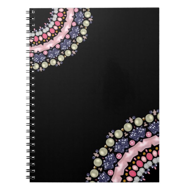 Rhinestone, Sequenzen, Konfetti, Perle Notizblock (Vorderseite)