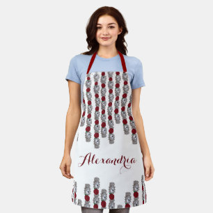 Rhinestone und Rosen Glitter-Tropfen  Schürze