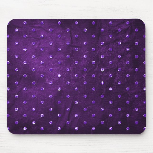 Rhinestones auf dem Lila Ledermousepad Mousepad (Vorne)