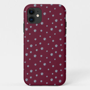 Rhinestones auf dunkelrot Case-Mate iPhone hülle