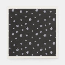 Rhinestones auf schwarz serviette