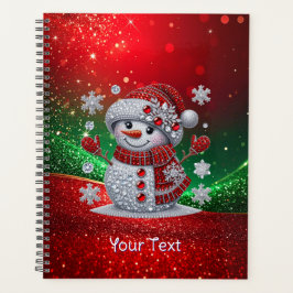 Rhinestones Snowman Holiday Planner Planer