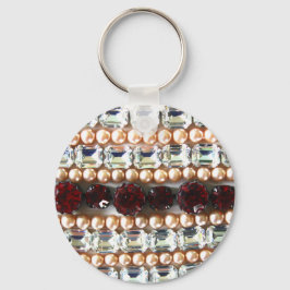 Rhinestones und Perlen - Vintager Schmuck Schlüsselanhänger