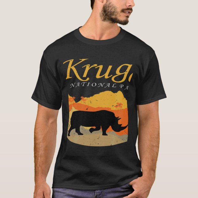 Rhino Africa Kruger National Park Safari Big Five T-Shirt (Vorderseite)