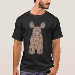 Rhino Afrika Grafikdruck Kopfprägung mit wild T-Shirt