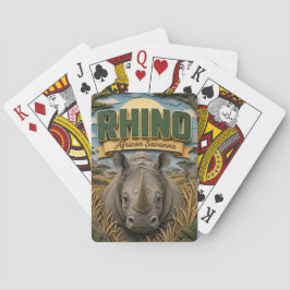 Rhino Afrikanische Savanne POPCUT Spielkarten