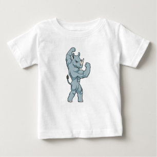 Rhino als Bodybuilder Extrem Baby T-shirt
