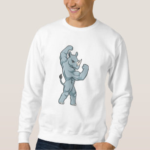 Rhino als Bodybuilder Extrem Sweatshirt