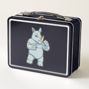 Rhino als Boxer beim Boxen