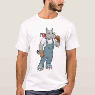 Rhino als Handyman mit Wasserpumpenzange T-Shirt