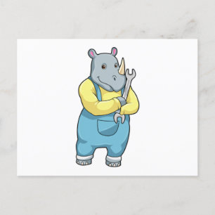 Rhino als Mechanik mit Wrench Postkarte
