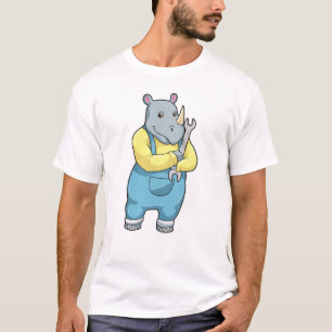 Rhino als Mechanik mit Wrench T-Shirt