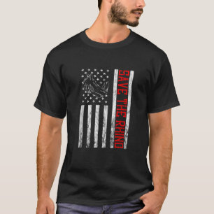 Rhino America USA Rett The Rhino Animal Rights Rhi T-Shirt