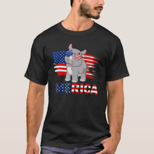 Rhino American Flag Sonnenbrille Merica 4. Juli T-Shirt