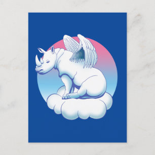 Rhino Angel - Rhinoceros Conservation Awareness Postkarte