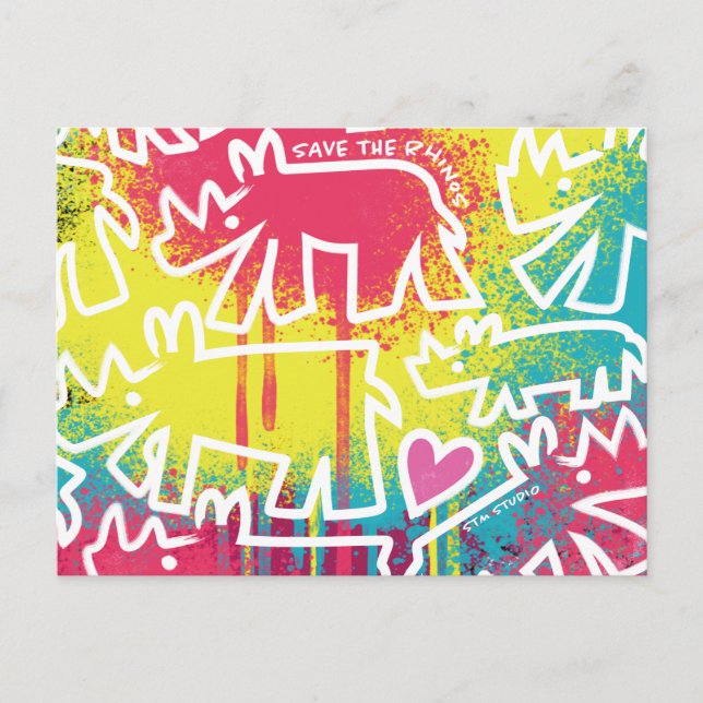 Rhino Art 3 Postkarte (Vorderseite)