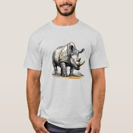 Rhino Art Work for T - Shirt Vector Printing
