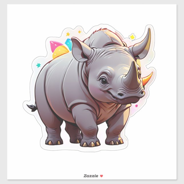 Rhino Aufkleber (Blatt)