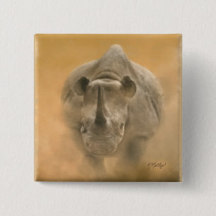 Rhino aufladen - Pastelle Button