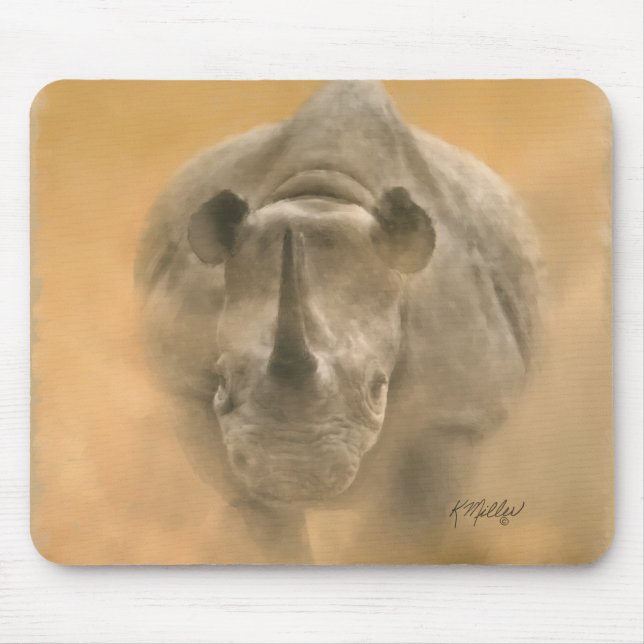 Rhino aufladen - Pastelle Mousepad (Vorne)