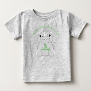 Rhino Baby Shower Green Baby T-shirt