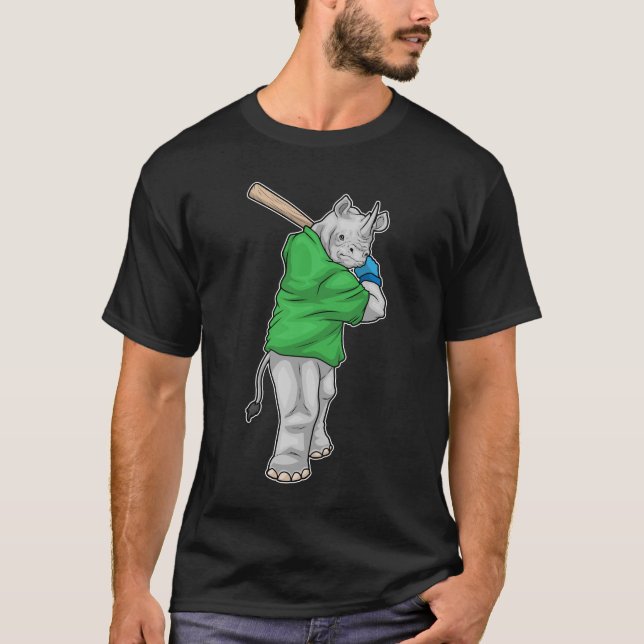 Rhino Baseball Baseball T-Shirt (Vorderseite)