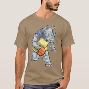 Rhino Basketball-Spieler Basketball T-Shirt