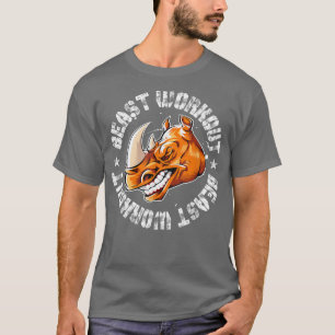 Rhino Beast Workout Bodybuilding Gym F T-Shirt