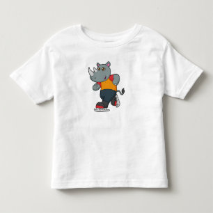 Rhino bei Ice Skaten mit Ice-Skaten Kleinkind T-shirt