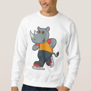 Rhino bei Ice Skaten mit Ice-Skaten Sweatshirt
