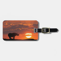 Rhino bei Sonnenuntergang, Masai Mara, Kenia