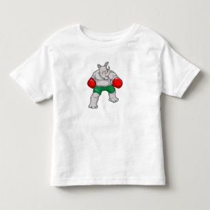 Rhino beim Boxen mit Boxhandschuhen Kleinkind T-shirt