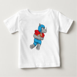Rhino beim Fußballsport Baby T-shirt
