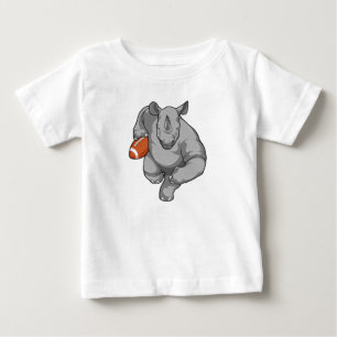Rhino beim Fußballsport Baby T-shirt