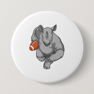 Rhino beim Fußballsport Button