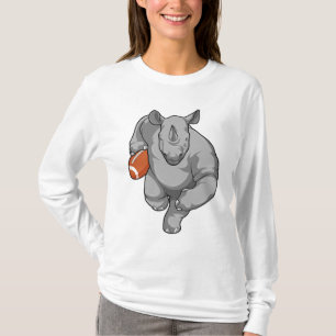 Rhino beim Fußballsport T-Shirt