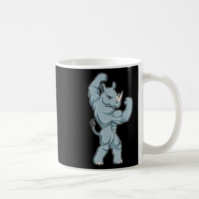 Rhino Bodybuilder Bodybuilding Sports  Kaffeetasse (Rechts)