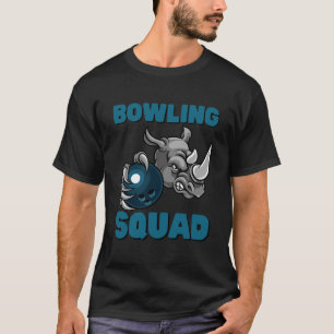 Rhino-Bowling-Kruste mit Bowlingball T-Shirt