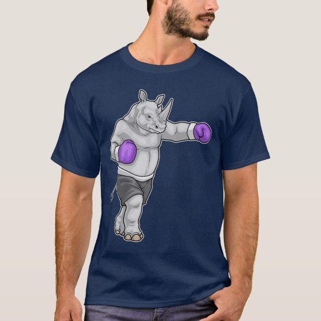 Rhino Boxer Boxhandschuhe Boxen T-Shirt (Vorderseite)