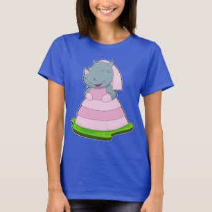 Rhino Bride Veil Wedding T-Shirt