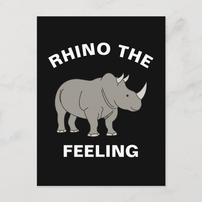 Rhino Das Gefühl Die sonnige Tierwelt Rhinoceros P Postkarte (Vorderseite)