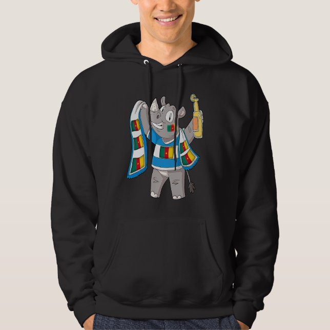 Rhino Fan Cameroon Hoodie (Vorderseite)