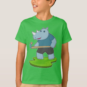 Rhino Field Hockey Hockey-Stick T-Shirt
