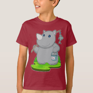 Rhino Fisher Angelrute Angeln T-Shirt
