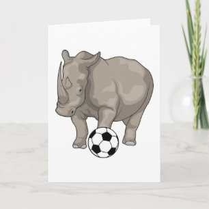 Rhino Fußballspieler Fußball Karte