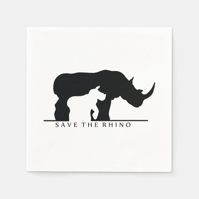 Rhino gerettet serviette (Vorderseite)