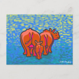 RHINO GRAFFITI ART Postkarte